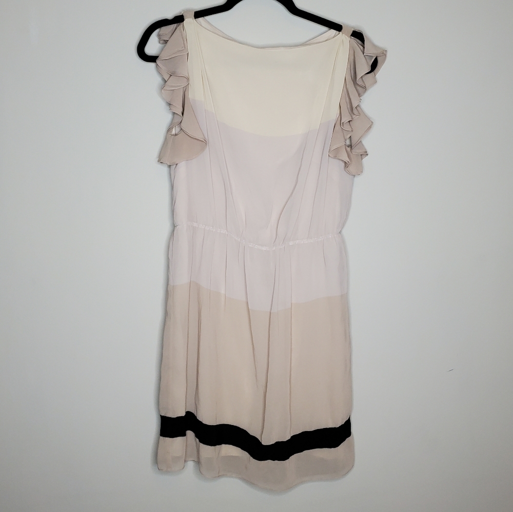 LOFT Ruffle Sleeve Silky Dress Size 4 Petite
